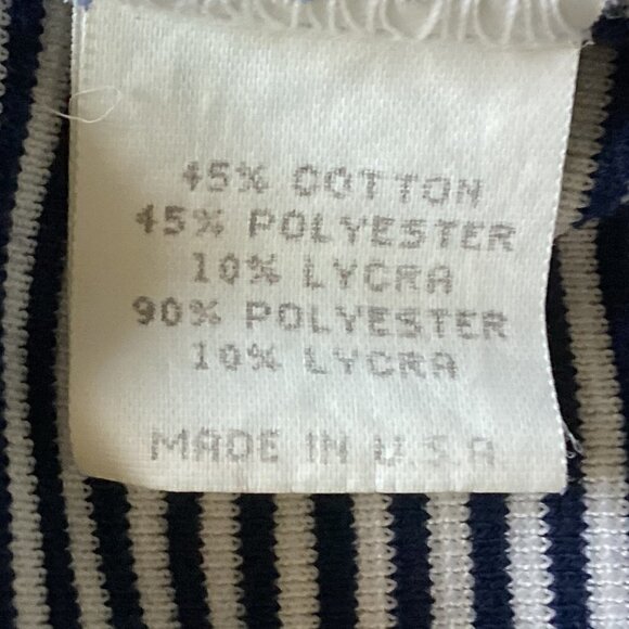 KD Spring Mixed Media Striped Nautical Long Sleeve Top Sz S #156G - Picture 14 of 15